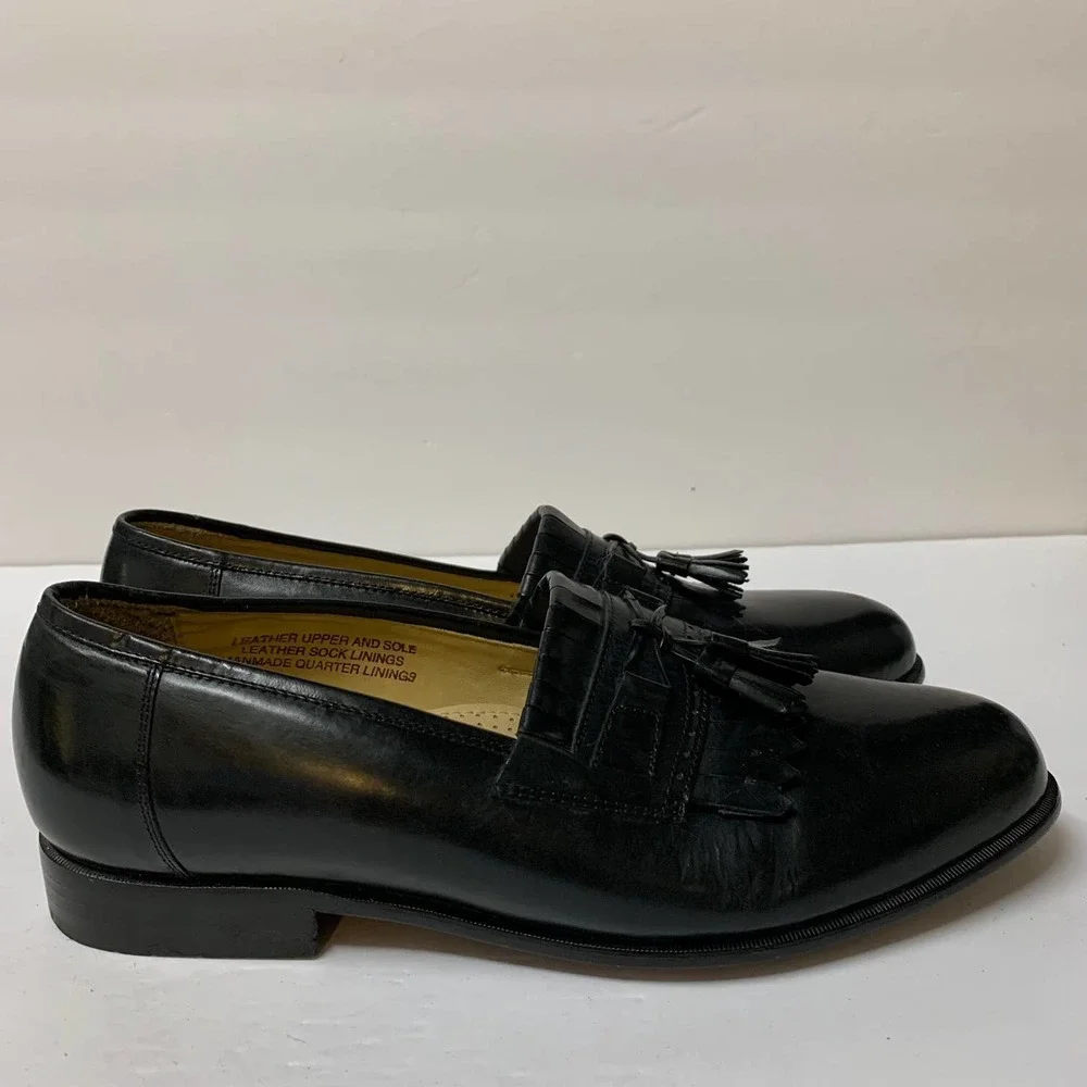 Stacy Adams Leather Kiltie Tassel‎ Loafers Men's Size 10M